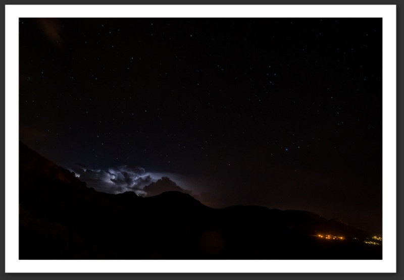 Eclair Orage Ciel Nuit étoile Pigna Corse Bastia Centuri Cap Corse Calvi Porto Îles Sanguinaires Myrte Vin Mer Méditerrannée