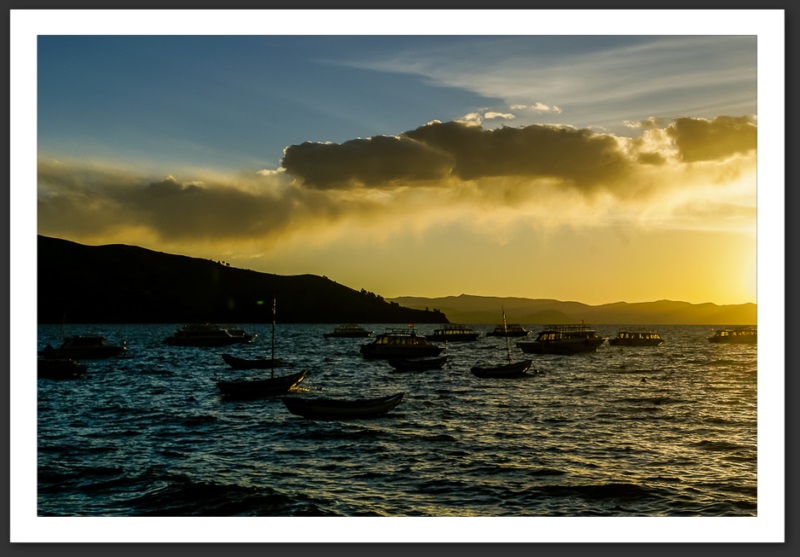 Coucher de Soleil Lago Titicaca Bolivie Sunset Andes Paysages