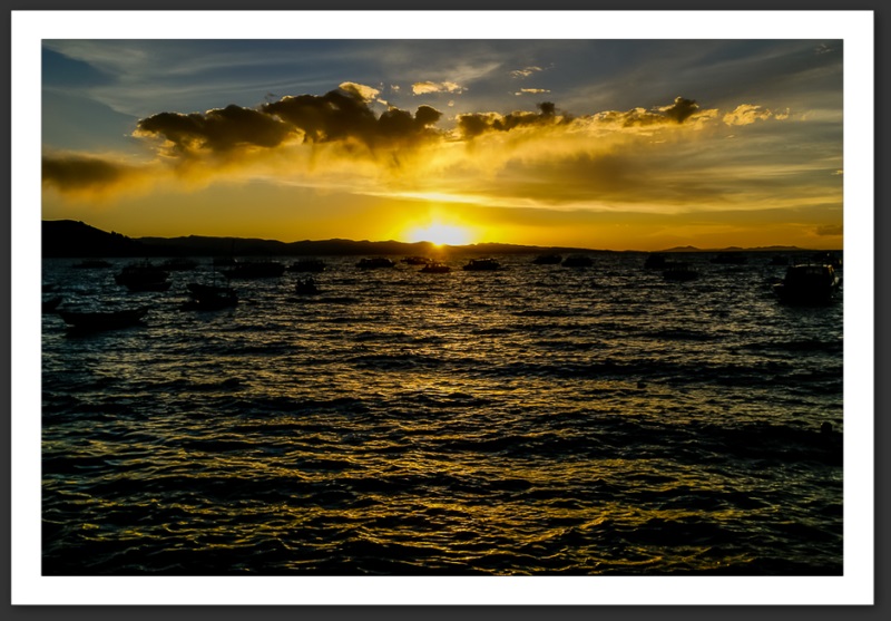 Coucher de Soleil Lago Titicaca Bolivie Sunset Andes Paysages